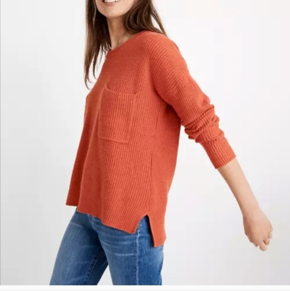 Madewell Thompson Pocket Pullover Sweater Size S